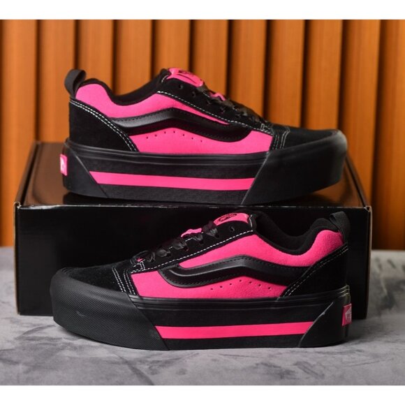 VANS Shoes - New! Size: 8 Women | VANS Knu Skate Platform Stacked | Black/Pink Satin